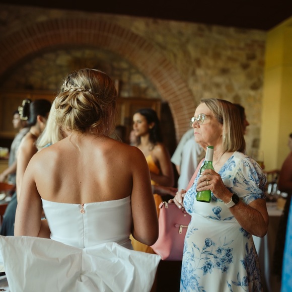 Revolve Bridal Nookie Adore 2Way Dress Worn 1x White Rehearsal Dinner Reception - Picture 2 of 6